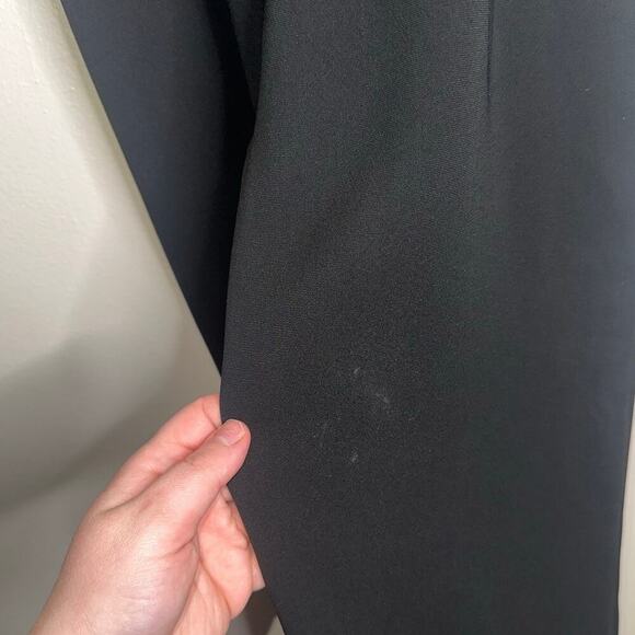 Jonathan Simkhai Cady V-Neck Satin Combo Wide Leg Jumpsuit Black Size 0 - Picture 8 of 11